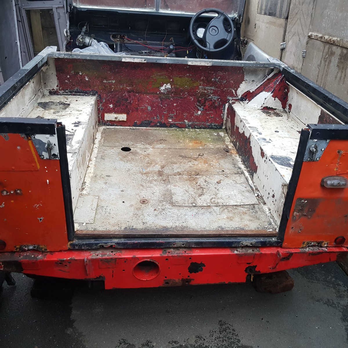 Stripping the old tub